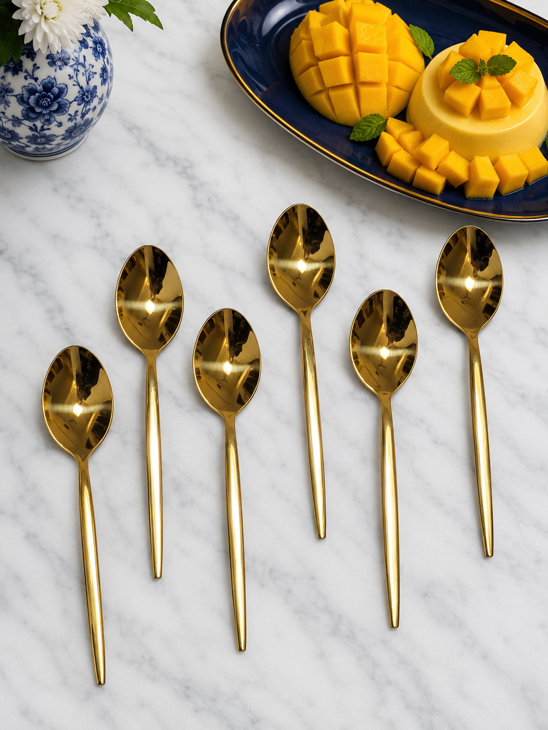 Gold Dessert Spoon Set