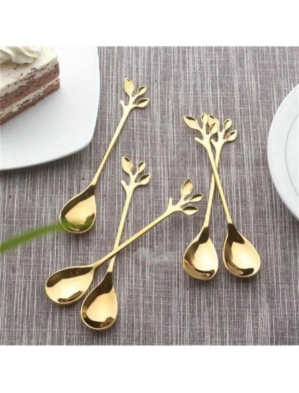 Leaf brass spoons