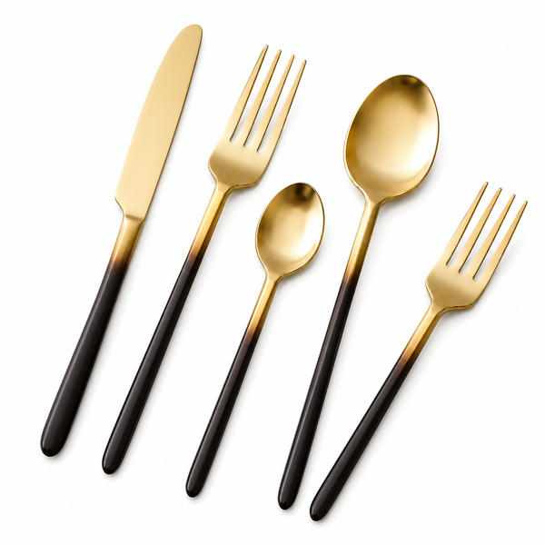 Black gold dinner set
