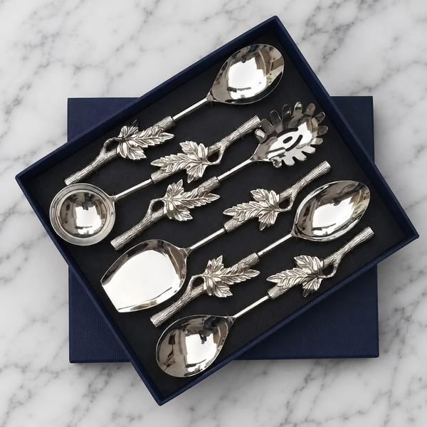 Steel serving sets