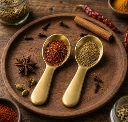 Mini brass spoons