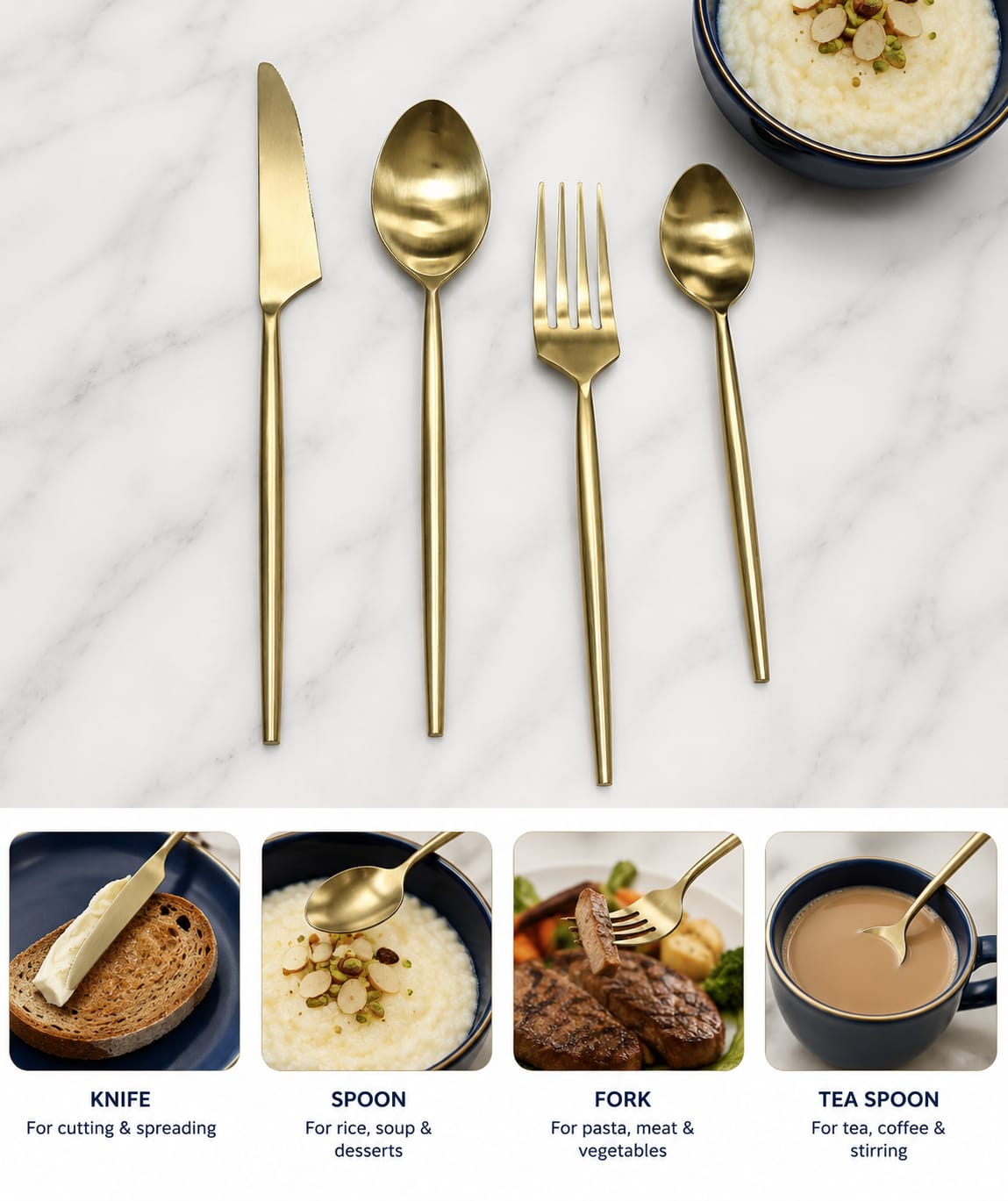 Classic dinner set of 4pcs