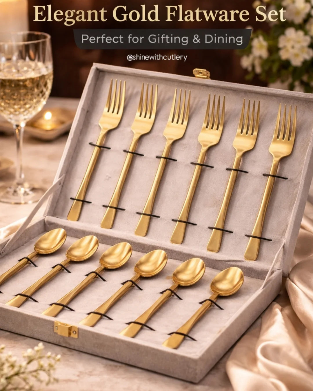 Gold flaware set