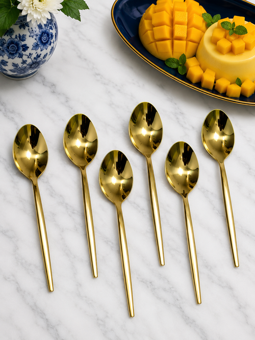 Gold Dessert Spoon Set