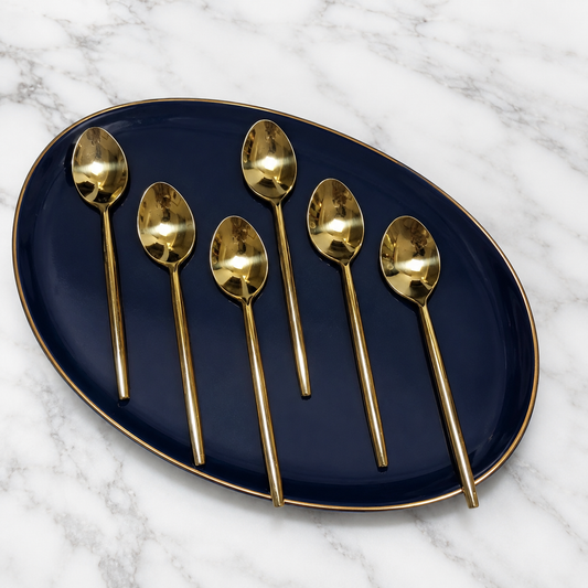 Gold glossy coffe,dessert set